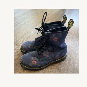 Dr. Martens Floral Combat Boots